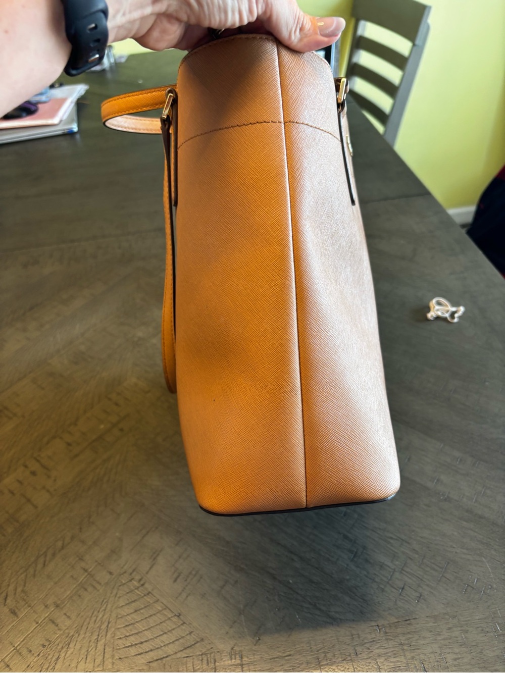 Michael Kors Tan Leather Tote Bag - Picture 6 of 13